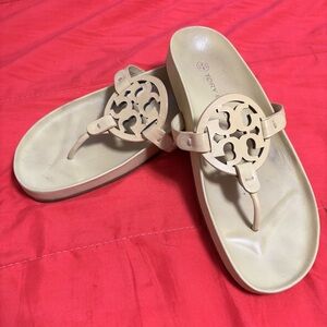Tory Burch Pale Yellow Sandals - Size 9.5